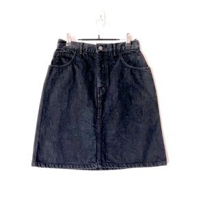 Vintage Georges Marciano for Guess black denim high waisted skirt size 28 / sz 6